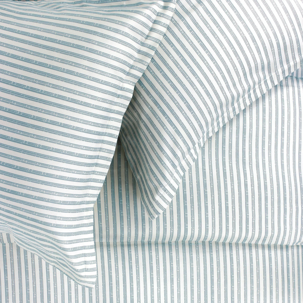 Bamboo Stripe Duvet Set, back view - House Of Avana