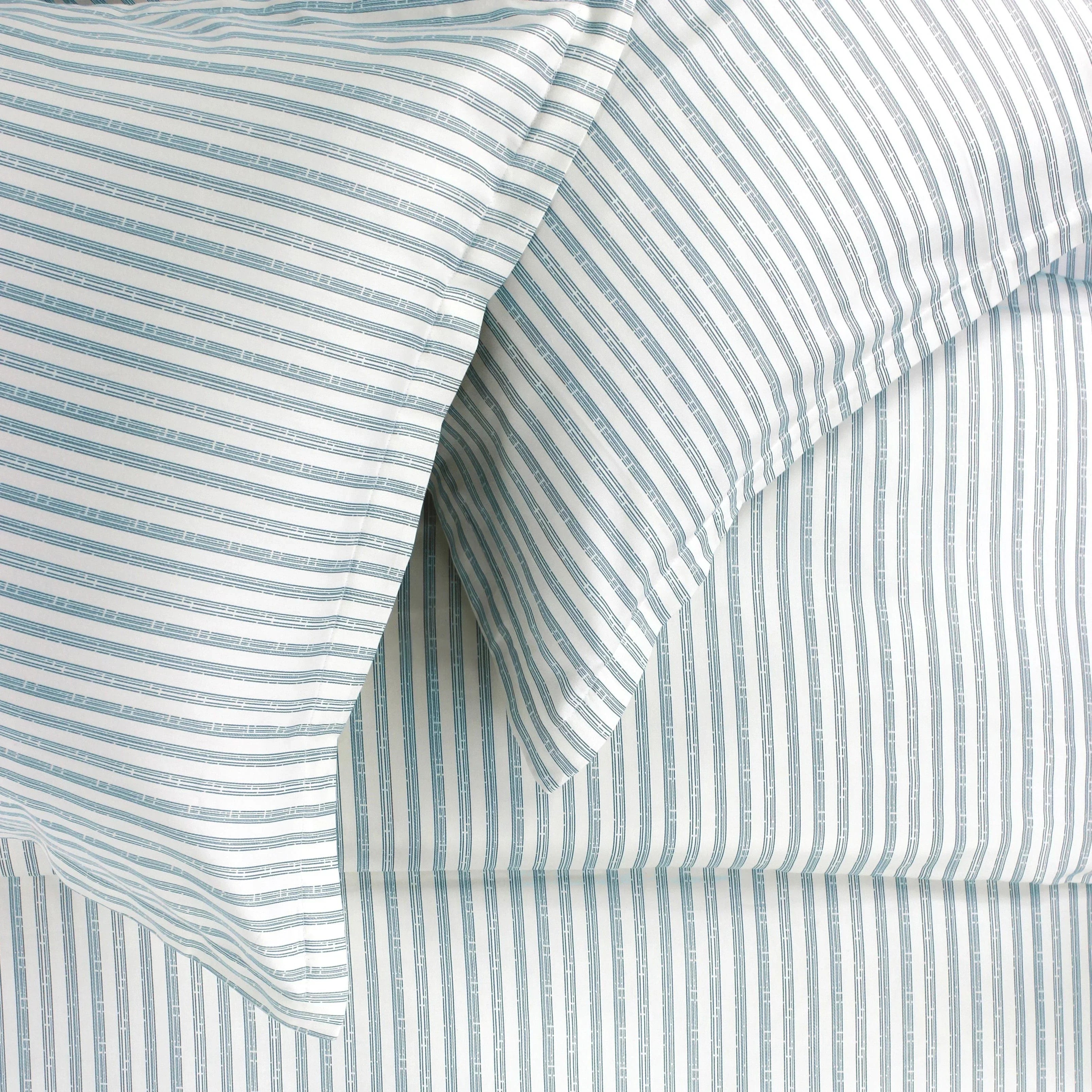 Bamboo Stripe Duvet Set, back view - House Of Avana