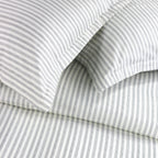 Bamboo Stripe Duvet Set, side view - House Of Avana