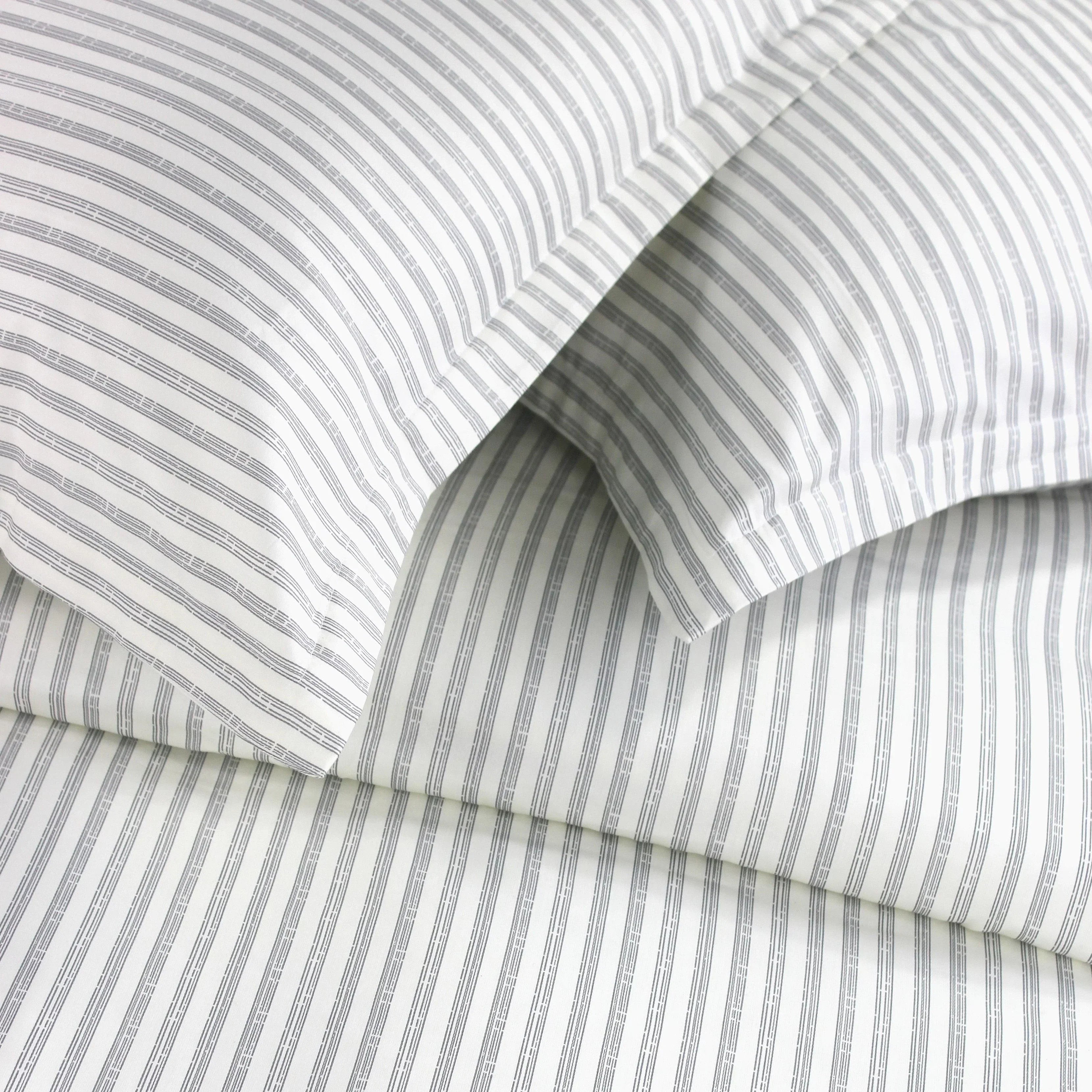 Bamboo Stripe Duvet Set, side view - House Of Avana