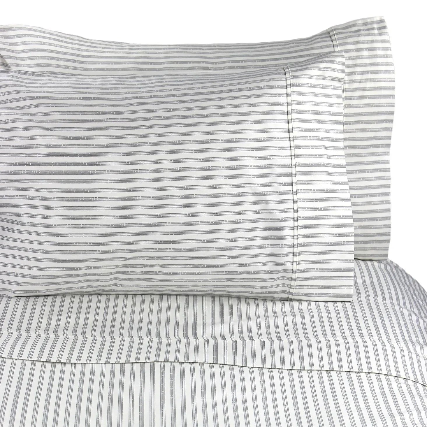 Bamboo Stripe Duvet Set, top view - House Of Avana