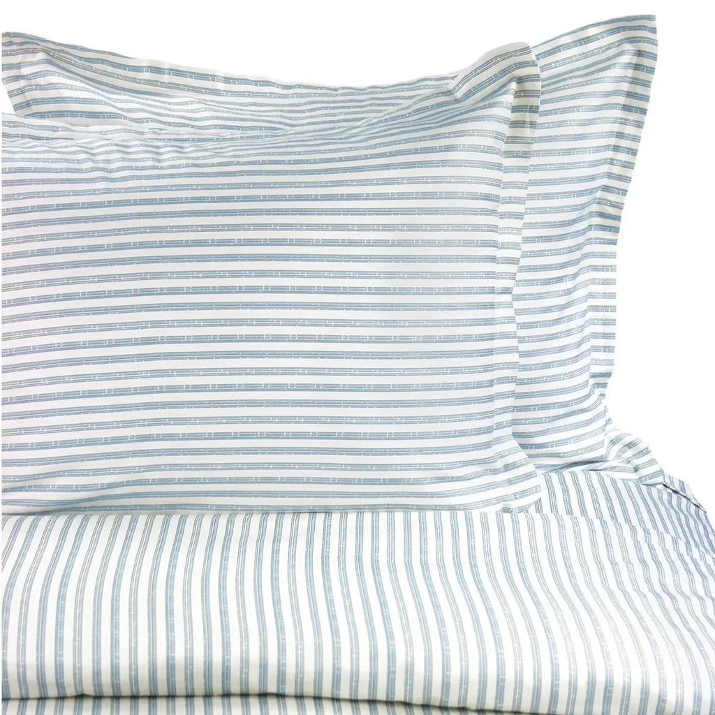 Bamboo Stripe Duvet Set, angled view - House Of Avana