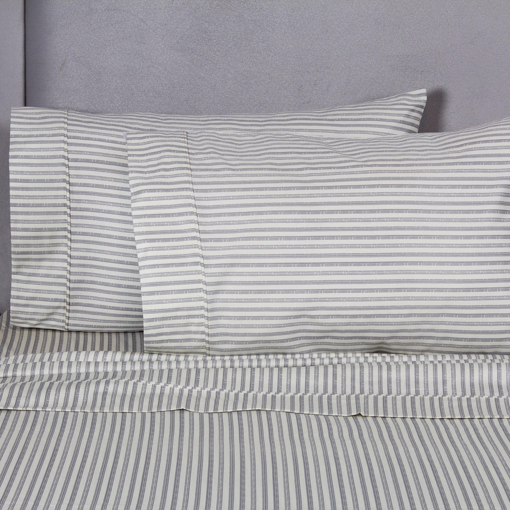 Bamboo Stripe Sheet Set, front view - House Of Avana