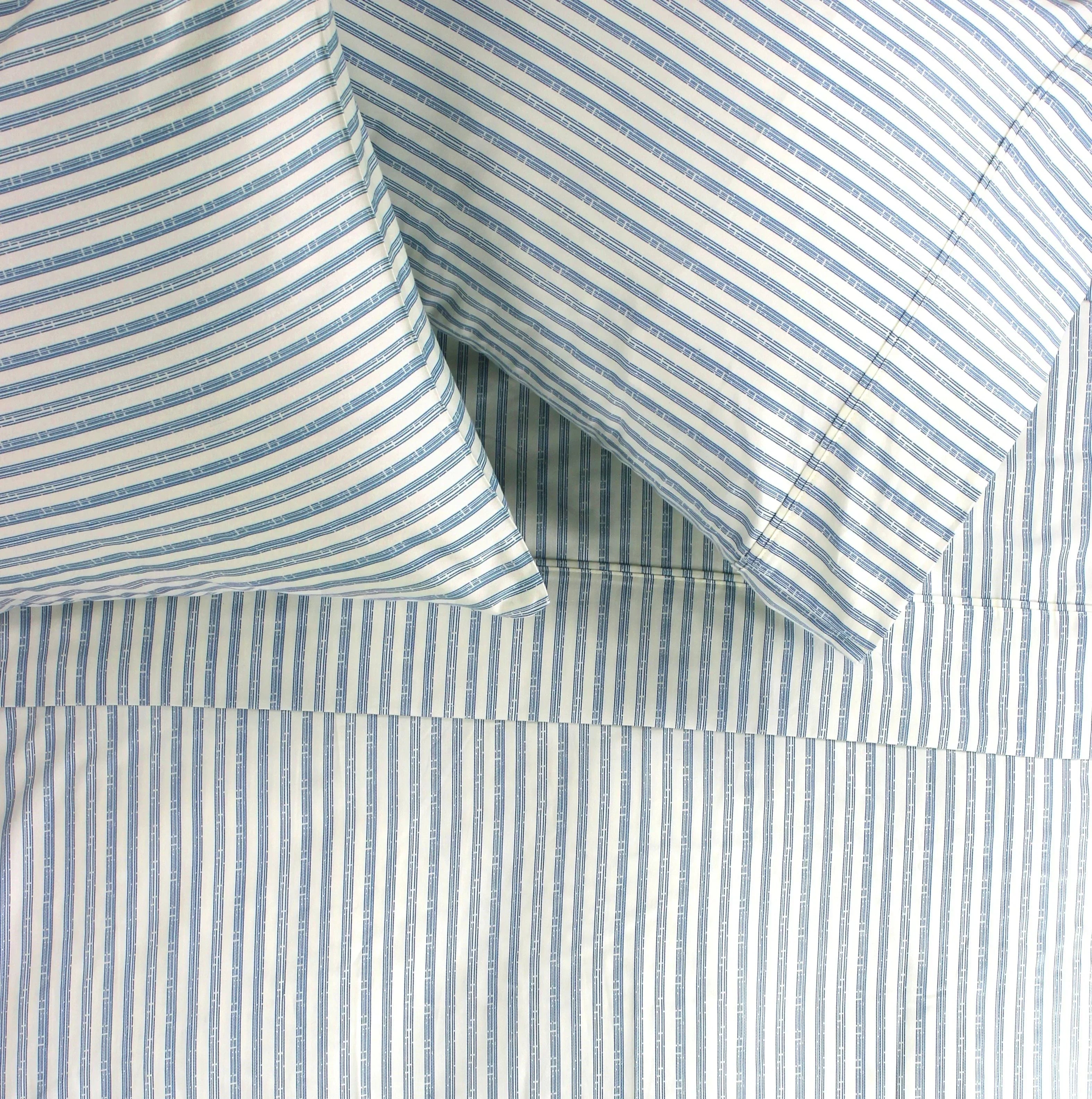 Bamboo Stripe Sheet Set, back view - House Of Avana