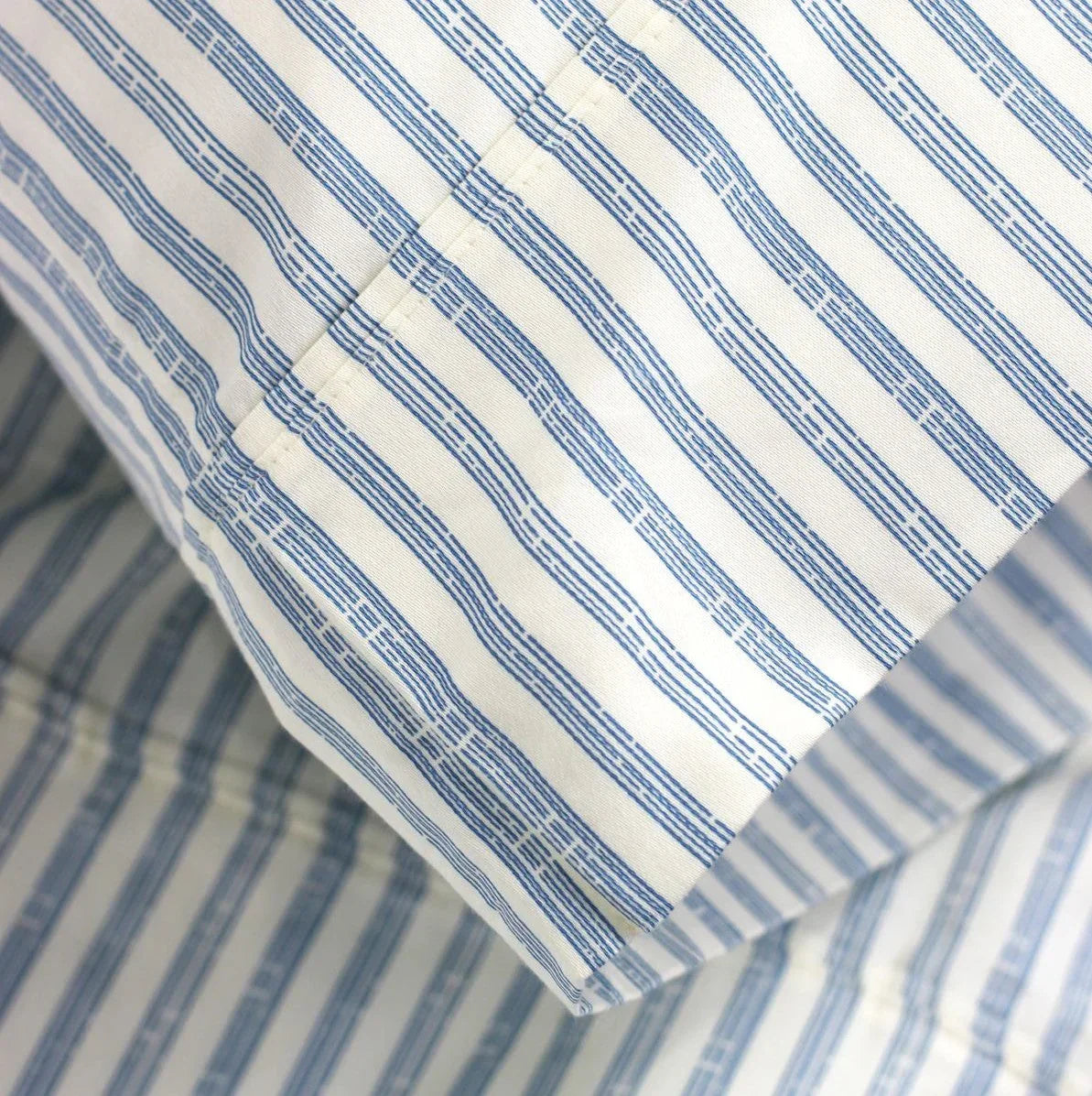 Bamboo Stripe Sheet Set, top view - House Of Avana