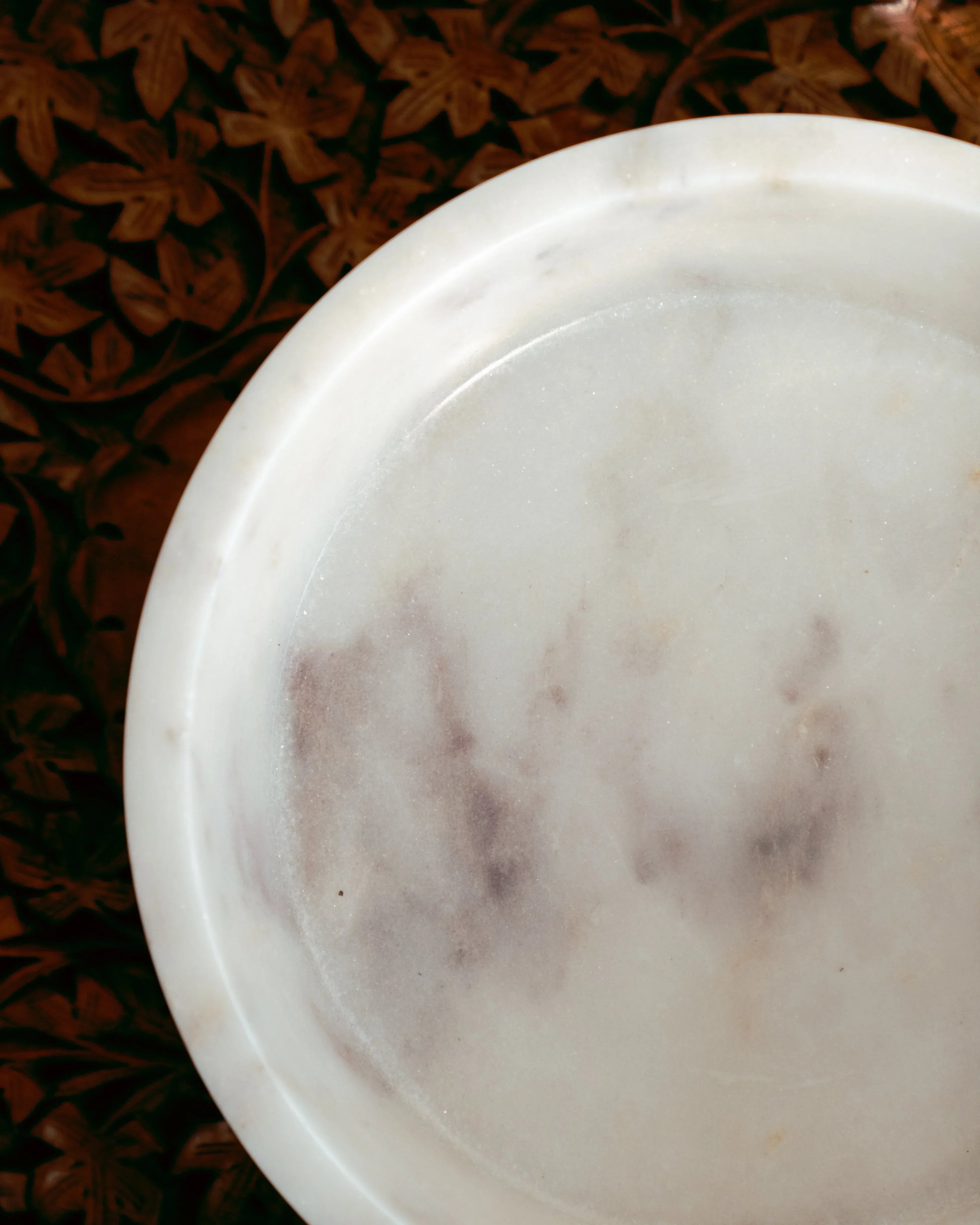 Banswara Marble Tray, side view - House Of Avana
