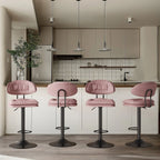 Bar Stools Set of 2/4, Modern Adjustable Height Swivel Kitchen Chairs, Counter Barstools with Backrest,... - House Of Avana