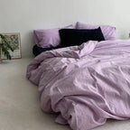 Barbie Pink Washed Cotton Bedding Set, texture detail - House Of Avana