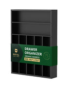 Basic Silverware Drawer Organizer, Black, front view - House Of Avana