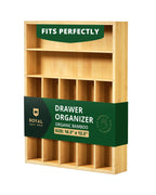 Basic Silverware Drawer Organizer, Natural, front view - House Of Avana