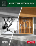 Basic Silverware Drawer Organizer, Natural, lifestyle image - House Of Avana