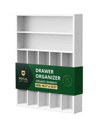 Basic Silverware Drawer Organizer, White, front view - House Of Avana