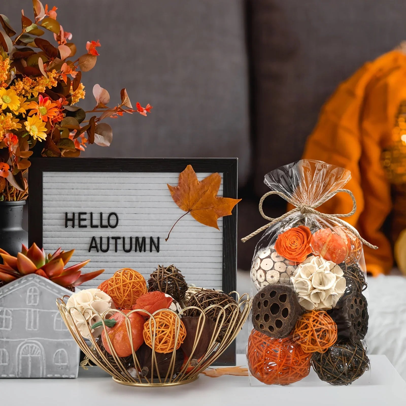 Dried Flowers Assortment Cheer Basket - House Of Avana