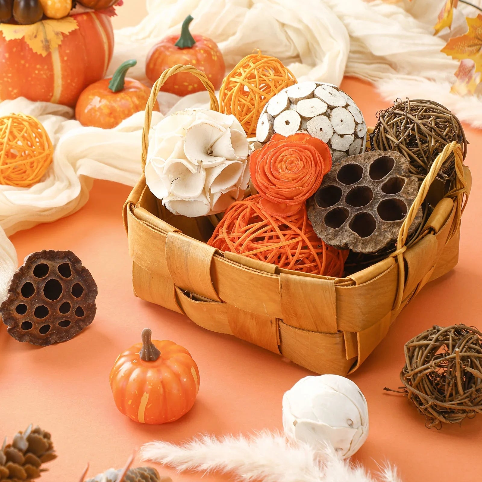 Dried Flowers Assortment Cheer Basket - House Of Avana