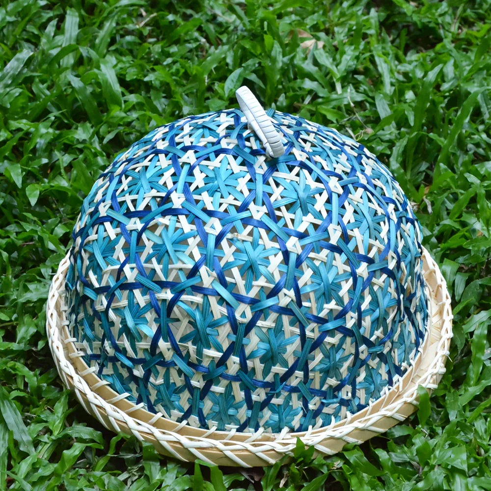 Handmade Bamboo Dining Cover, Hollow Woven Storage Basket, Household Kitchen Table Cover, Multi-layer... - House Of Avana