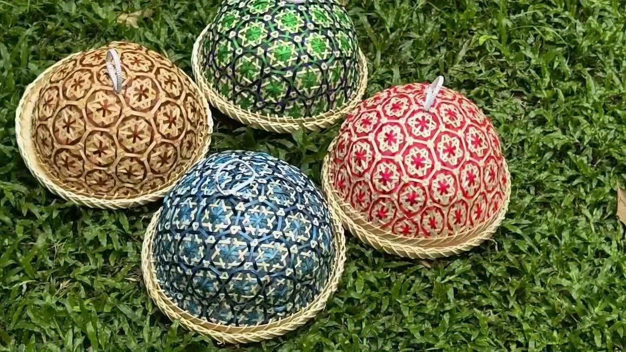 Handmade Bamboo Dining Cover, Hollow Woven Storage Basket, Household Kitchen Table Cover, Multi-layer... - House Of Avana