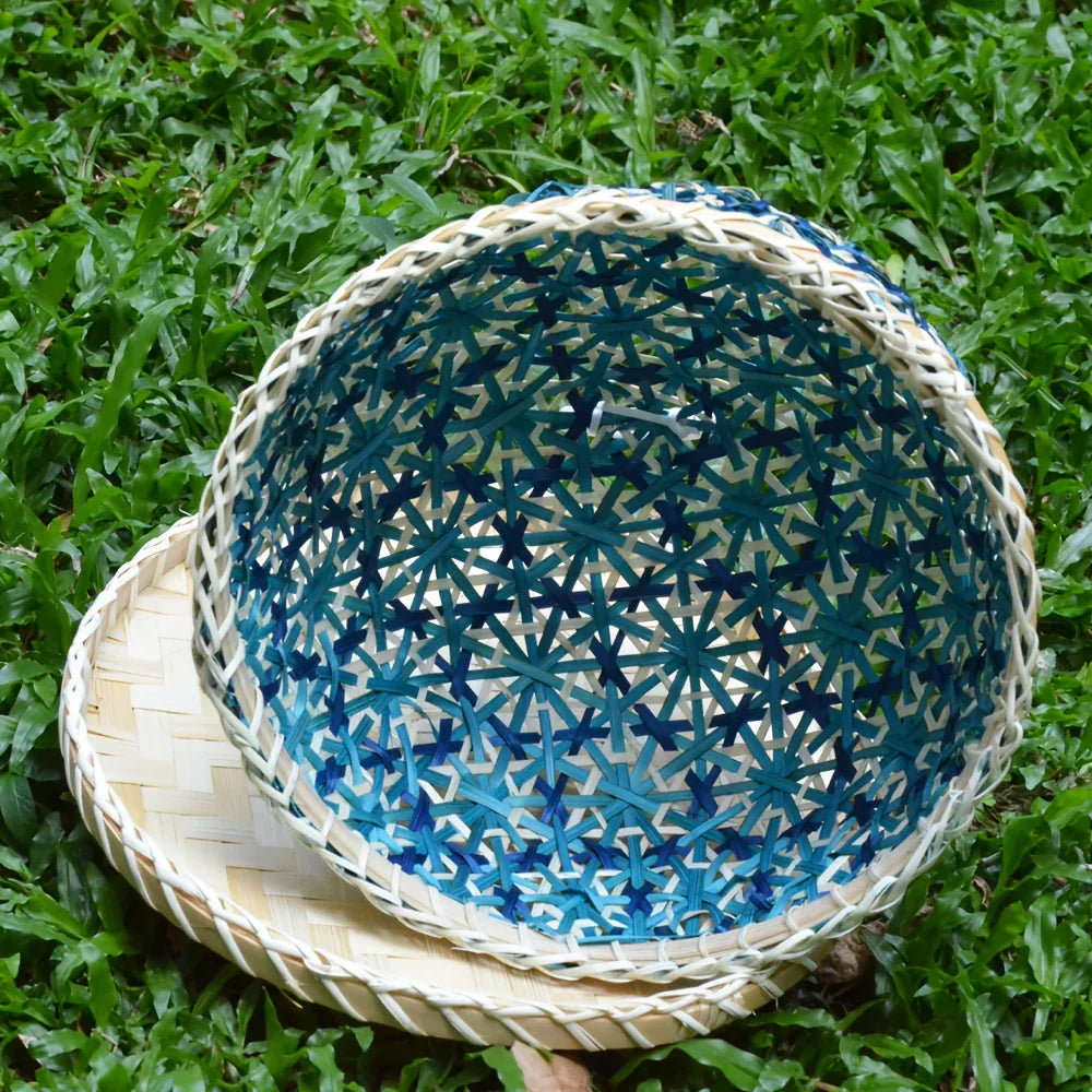 Handmade Bamboo Dining Cover, Hollow Woven Storage Basket, Household Kitchen Table Cover, Multi-layer... - House Of Avana