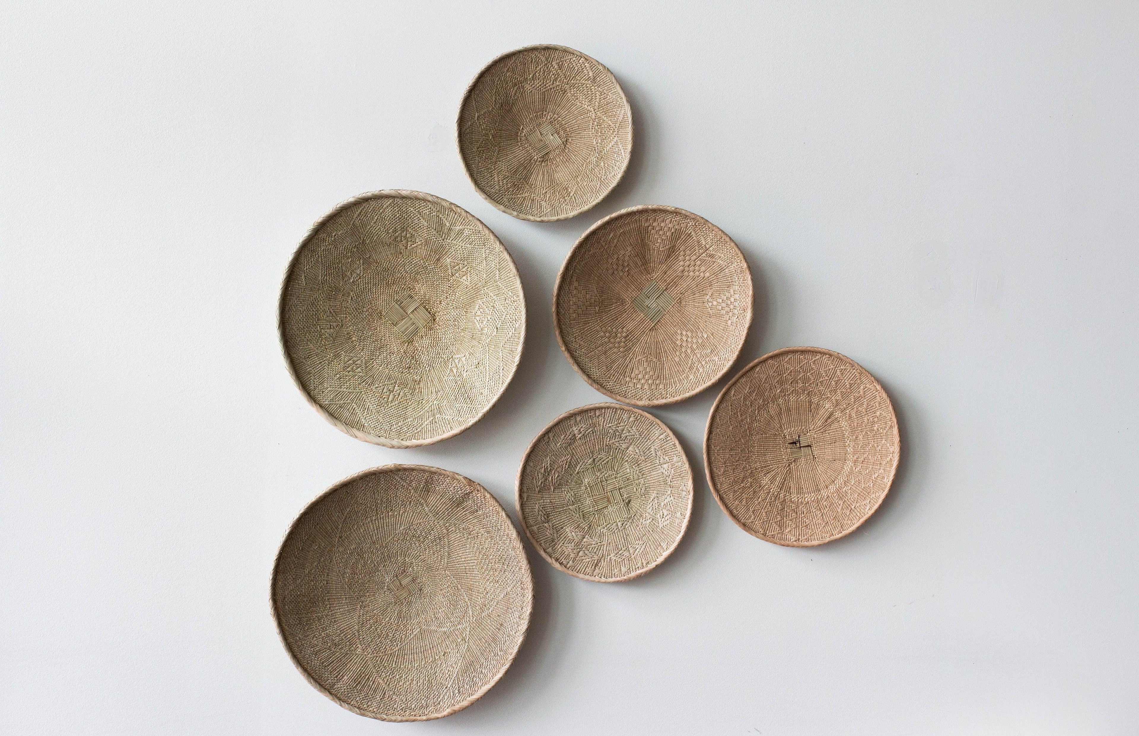 Binga Blonde Natural Woven Wall Basket - House Of Avana