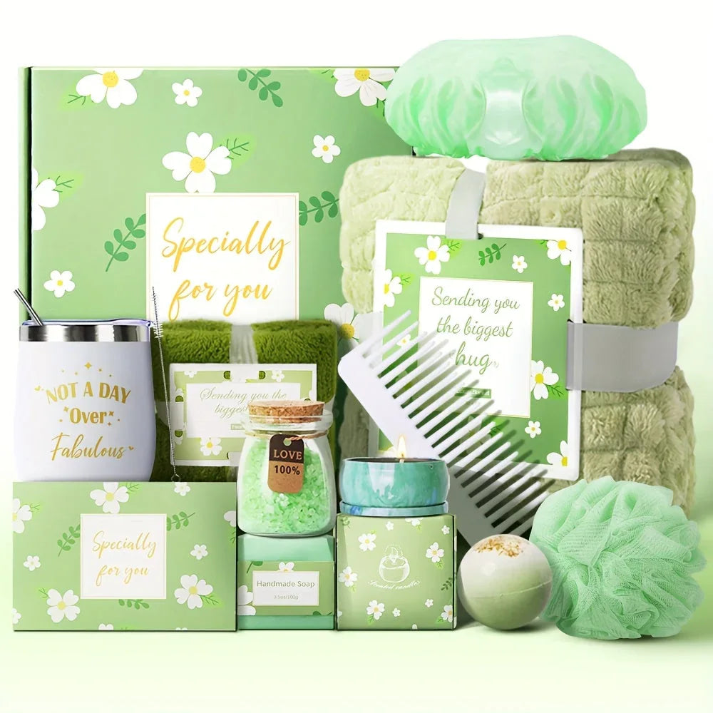 Wicker Gift Basket with Bright Multicolored Delightful Treats, angled view - House Of Avana