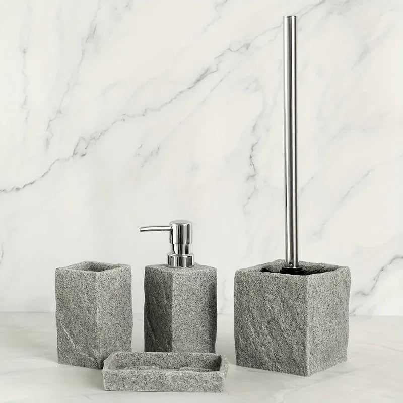 Classic Granite Rock Effect Bathroom Set - House Of Avana