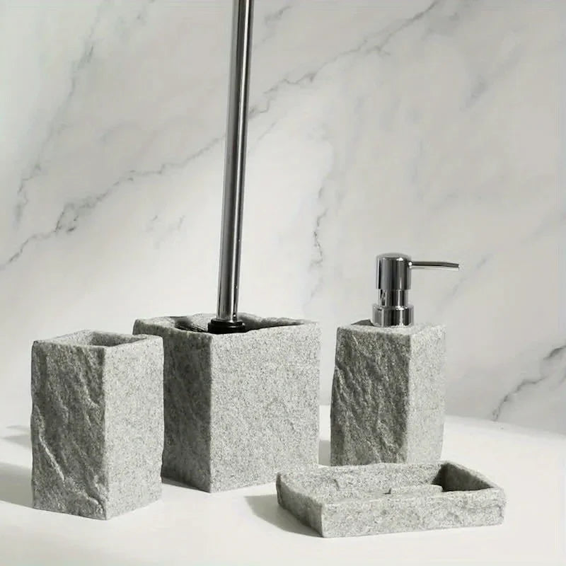 Classic Granite Rock Effect Bathroom Set - House Of Avana