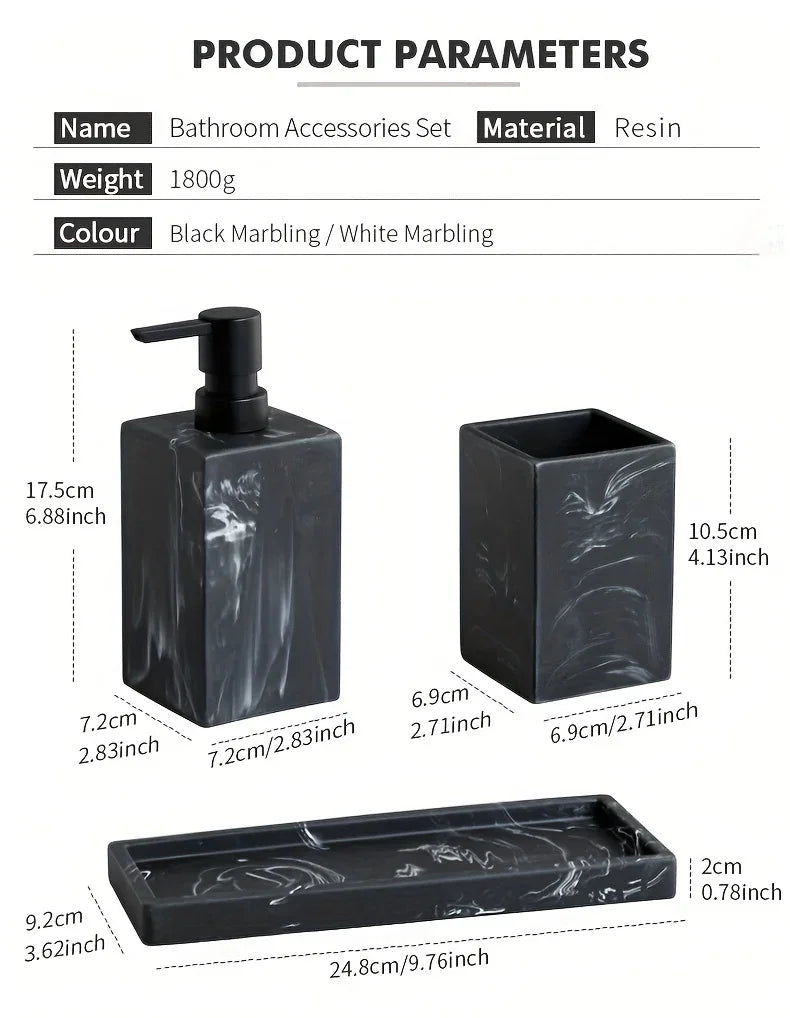 Bathroom Countertop Accessories Set - House Of Avana