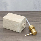 Beige Stone Bathroom Essentials, Creamy Finish, close-up view - House Of Avana [[SKU:HOA-BAT-405]]