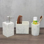 Beige Stone Bathroom Essentials, Creamy Finish, angled view - House Of Avana [[SKU:HOA-BAT-405]]