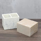 Beige Stone Bathroom Essentials, Creamy Finish, angled view - House Of Avana [[SKU:HOA-BAT-405]]