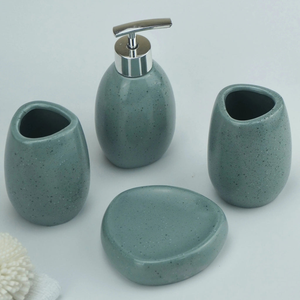 Christmas Gift Set, S Ceramic Bathroom Kit: Split Bottle, Toothbrush Holder, Soap Dish, and Washing... - House Of Avana [[SKU:HOA-TWL-401]]