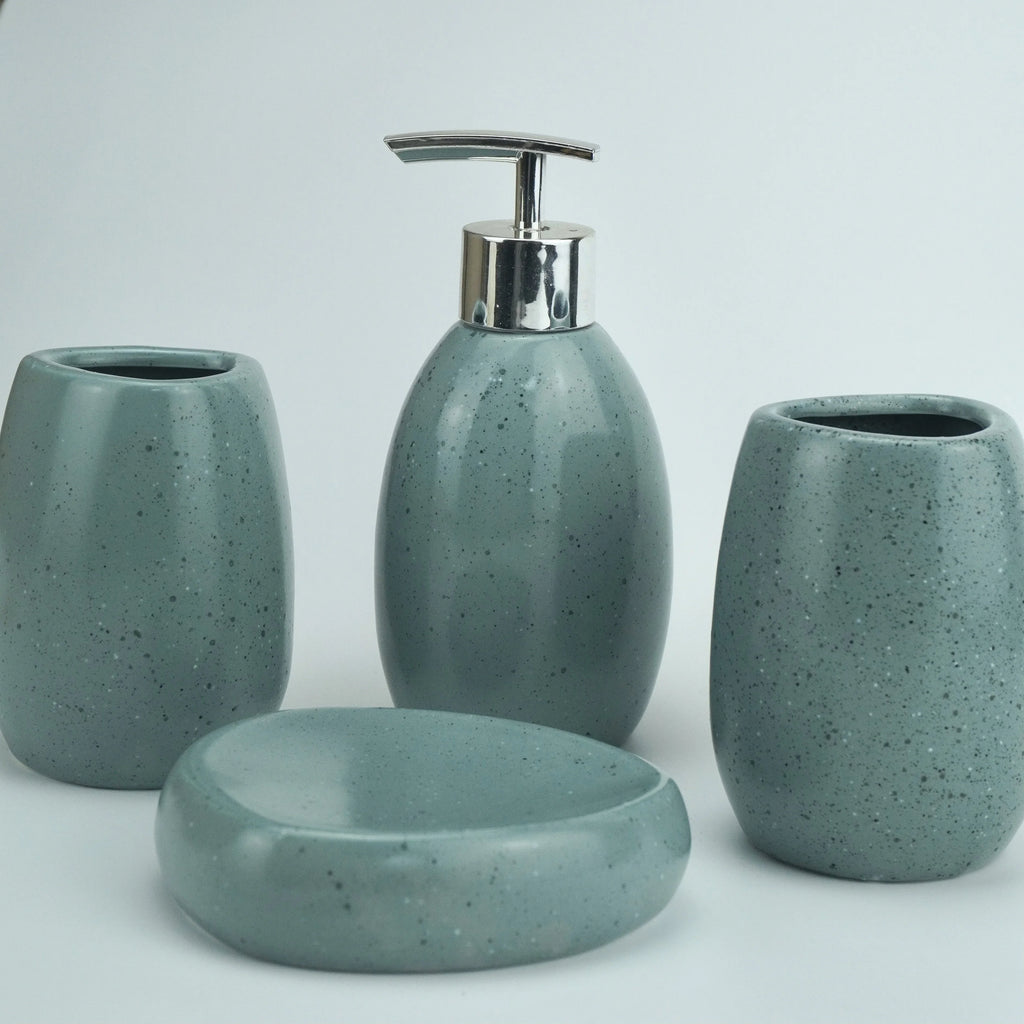 Christmas Gift Set, S Ceramic Bathroom Kit: Split Bottle, Toothbrush Holder, Soap Dish, and Washing... - House Of Avana