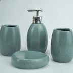 Christmas Gift Set, S Ceramic Bathroom Kit: Split Bottle, Toothbrush Holder, Soap Dish, and Washing... - House Of Avana [[SKU:HOA-TWL-401]]