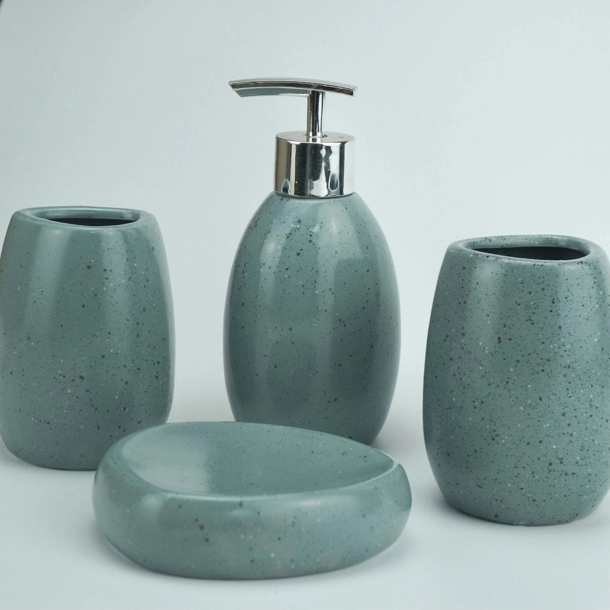 Christmas Gift Set, S Ceramic Bathroom Kit: Split Bottle, Toothbrush Holder, Soap Dish, and Washing... - House Of Avana [[SKU:HOA-TWL-401]]