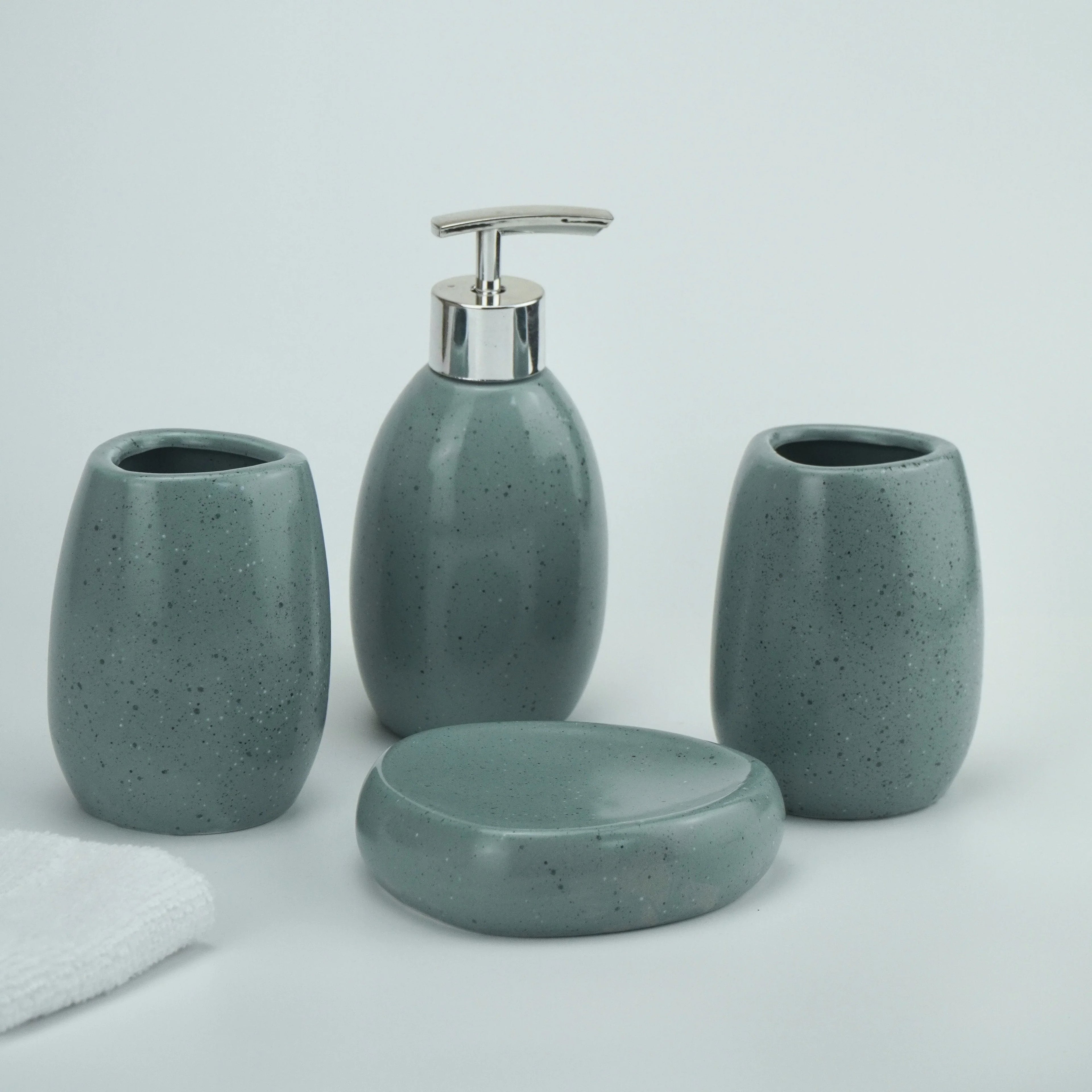 Christmas Gift Set, S Ceramic Bathroom Kit: Split Bottle, Toothbrush Holder, Soap Dish, and Washing... - House Of Avana
