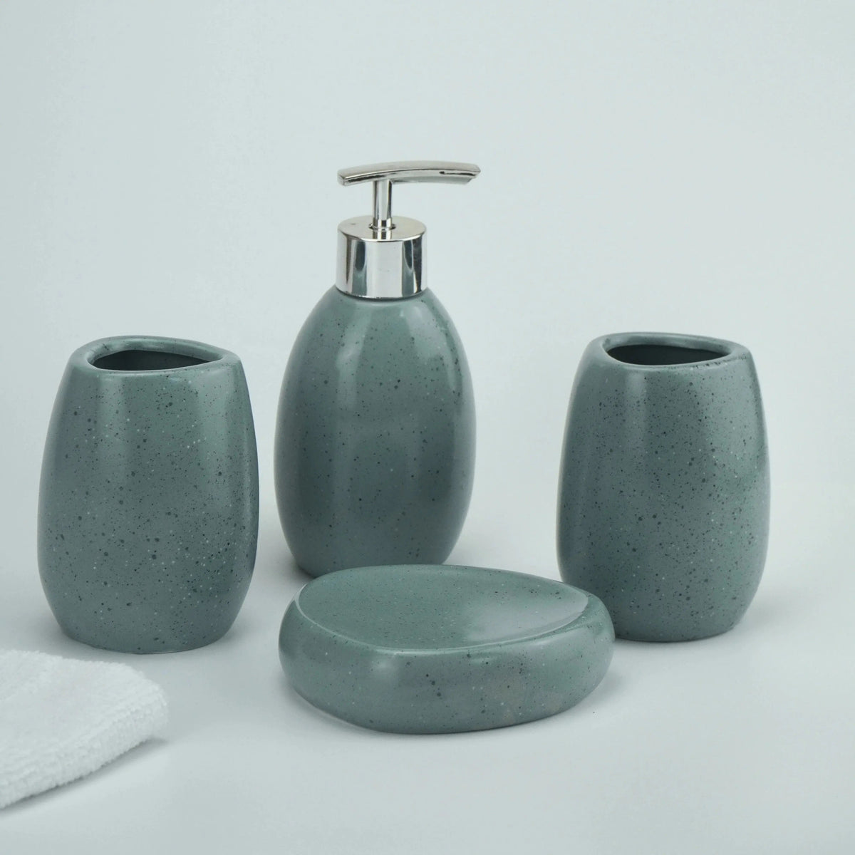 Christmas Gift Set, S Ceramic Bathroom Kit: Split Bottle, Toothbrush Holder, Soap Dish, and Washing... - House Of Avana [[SKU:HOA-TWL-401]]