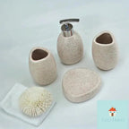 Christmas Gift Set, S Ceramic Bathroom Kit: Split Bottle, Toothbrush Holder, Soap Dish, and Washing... - House Of Avana [[SKU:HOA-TWL-401]]