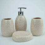 Christmas Gift Set, S Ceramic Bathroom Kit: Split Bottle, Toothbrush Holder, Soap Dish, and Washing... - House Of Avana [[SKU:HOA-TWL-401-A]]
