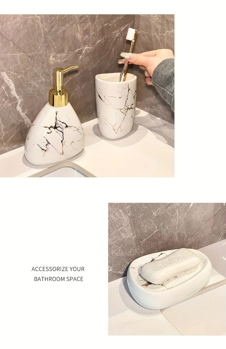 4-piece Luxury Ceramic Bathroom Set - House Of Avana