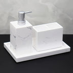 Marble Pattern Resin Bathroom Set, Three-Piece Minimalist Design Suitable for Various Styles, Very Practical and Textured in Multiple Colors for Home or Hotel Use House Of Avana [[SKU:HOA-BAT-409]]