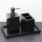 Marble Pattern Resin Bathroom Set, Three-Piece Minimalist Design Suitable for Various Styles, Very Practical and Textured in Multiple Colors for Home or Hotel Use House Of Avana