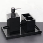Marble Pattern Resin Bathroom Set, Three-Piece Minimalist Design Suitable for Various Styles, Very Practical and Textured in Multiple Colors for Home or Hotel Use House Of Avana [[SKU:HOA-BAT-409-A]]