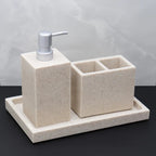 Marble Pattern Resin Bathroom Set, Three-Piece Minimalist Design Suitable for Various Styles, Very Practical and Textured in Multiple Colors for Home or Hotel Use House Of Avana [[SKU:HOA-BAT-409]]
