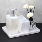 Marble Pattern Resin Bathroom Set, Three-Piece Minimalist Design Suitable for Various Styles, Very Practical and Textured in Multiple Colors for Home or Hotel Use House Of Avana [[SKU:HOA-BAT-409]]