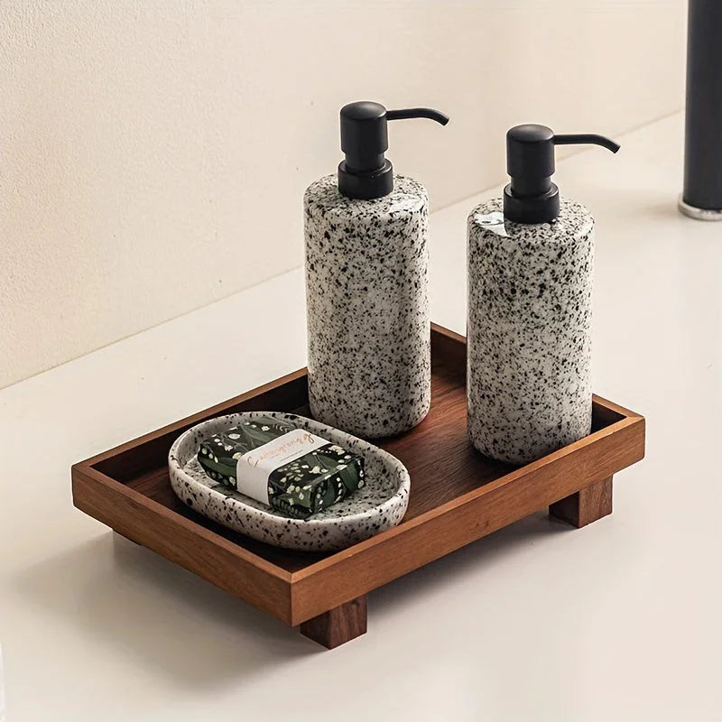 Bathroom Wooden Tray, Non-deformable Shampoo Holder for Hotel Bathrooms and Countertop Toiletry... - House Of Avana [[SKU:HOA-BAT-400]]