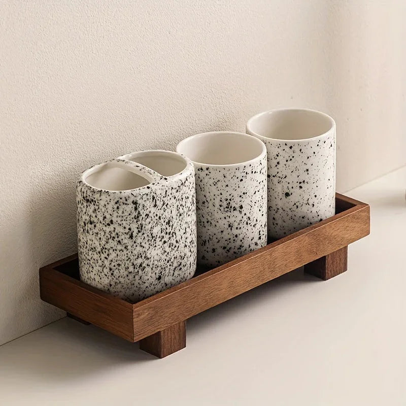 Bathroom Wooden Tray, Non-deformable Shampoo Holder for Hotel Bathrooms and Countertop Toiletry... - House Of Avana [[SKU:HOA-BAT-400]]