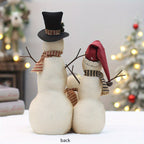 1pc 3-Snowman Family Set-Like Doll Christmas Decoration - Small Stacked Snowmen Figures with "Let It Snow" Label-Like Tags, Durable Non-Toxic Material for /Outdoor Tabletop, Window Sill & Holiday Party Gift (-Free Assembly House Of Avana