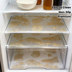 Refrigerator Pad - Non-Slip Golden Leaf Waterproof