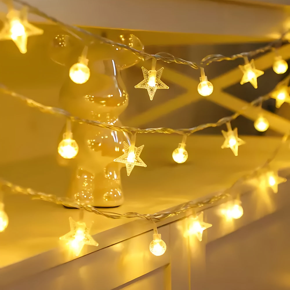 1pc, String Lights and Bubble Ball String Lights, 40/20/10LED, Crystal Clear Ball and Star Dream String Lights, Suitable for Bedroom, Wedding, Party, Wall Decoration, Birthday, Gift, Back to School, Christmas, Easter House Of Avana