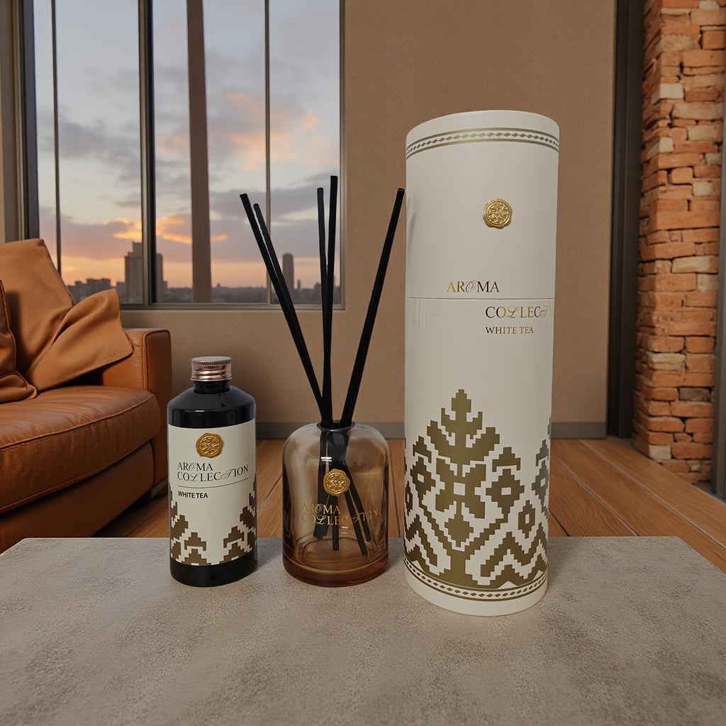 Premium Gift Set with 200ml/6.76oz Refill & Container, Includes Diffuser Sticks – Home Fragrance Oil Kit for Bathroom Deodorizing, Bedroom Scenting and Room Decoration in Living Rooms, Shelves or Offices to Enhance Indoor F House Of Avana