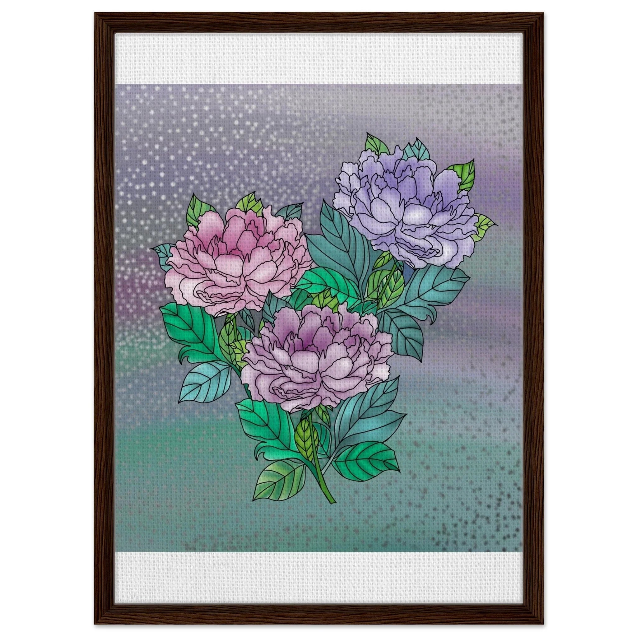 Sparkling Floral Framed Canvas – Muted Elegance for Your Space Marissa's Boutique